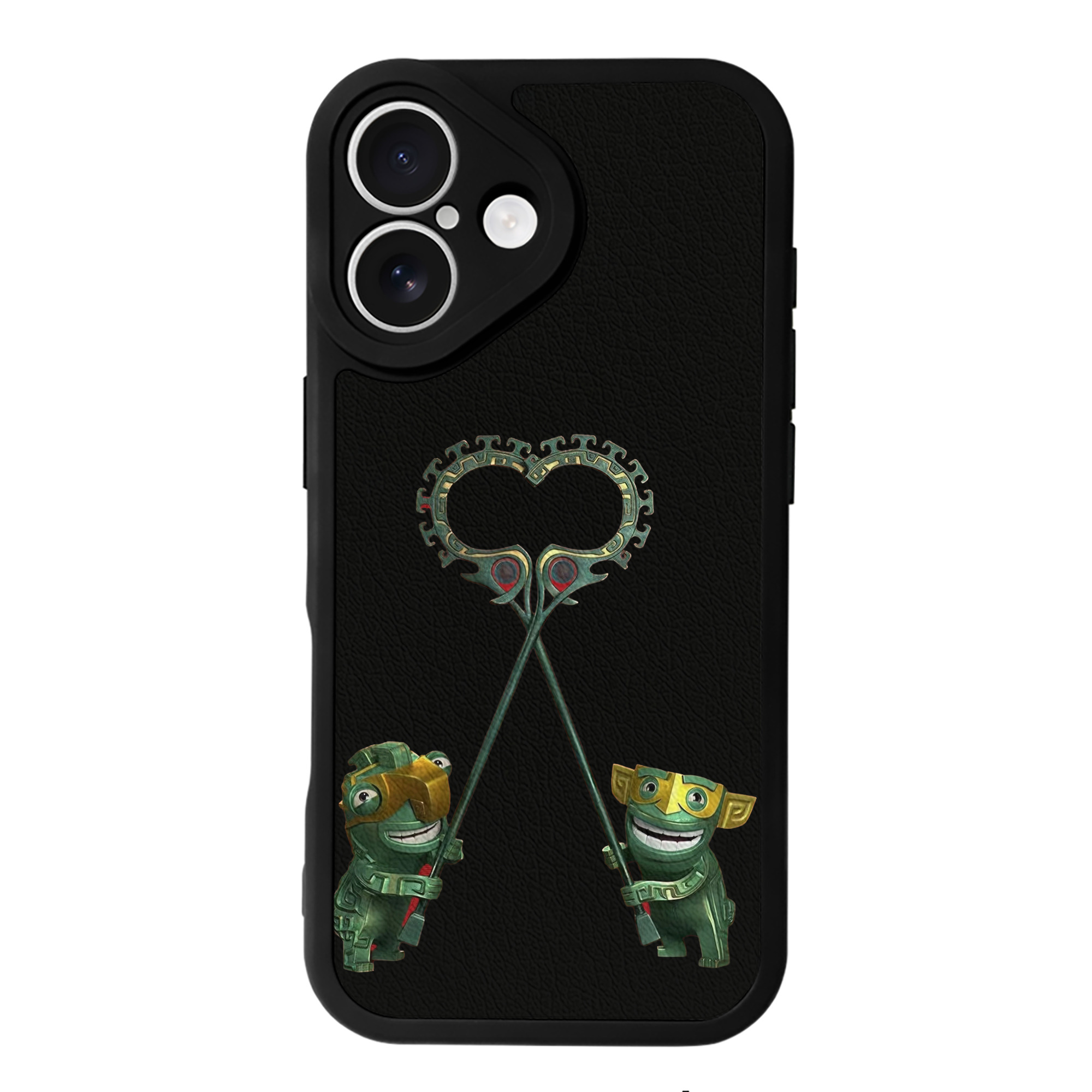 （画像用） Ne Zha 2 ナタ 魔童の大暴れ 【iPhone 16シリーズ対応】シリコンスマホケース（レザー調） 材質：シリコン